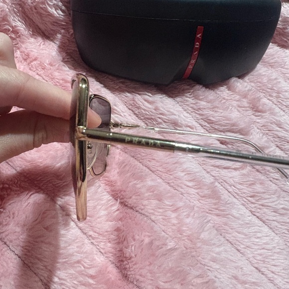 Prada Gold-Toned Geometric Sunglasses - Picture 3 of 6